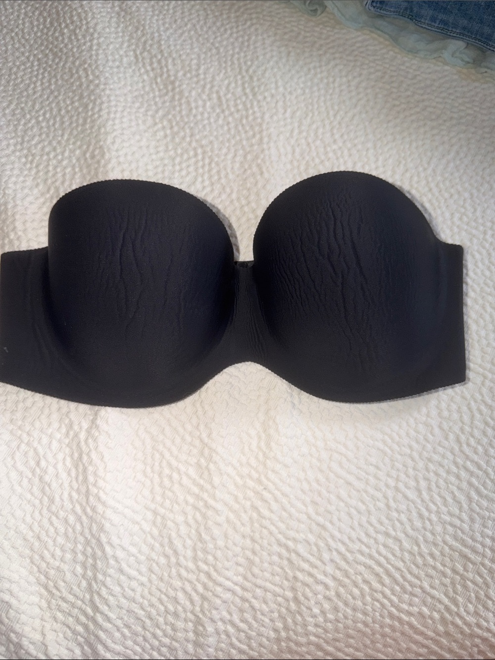 Seamless Strapless Black Bandeau Bra - Women Intimates